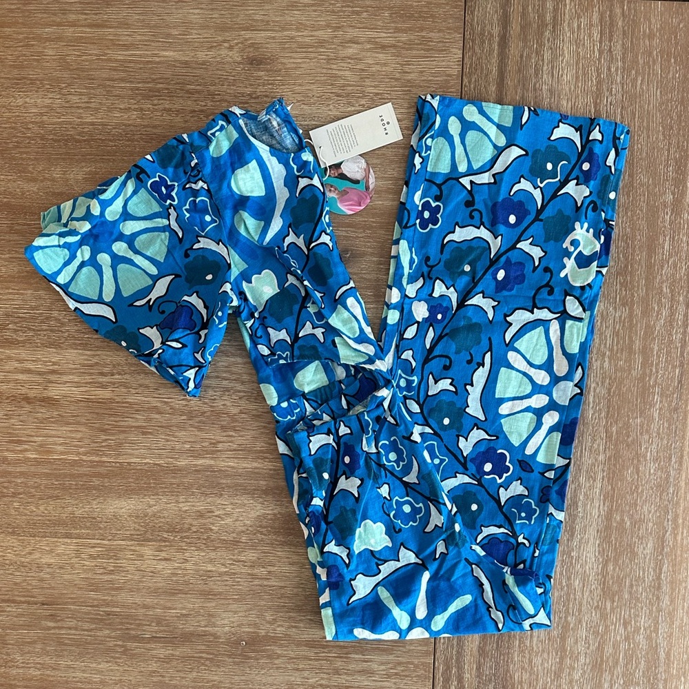 Rhode X Target Blue Floral Linen Jumpsuit NEW!